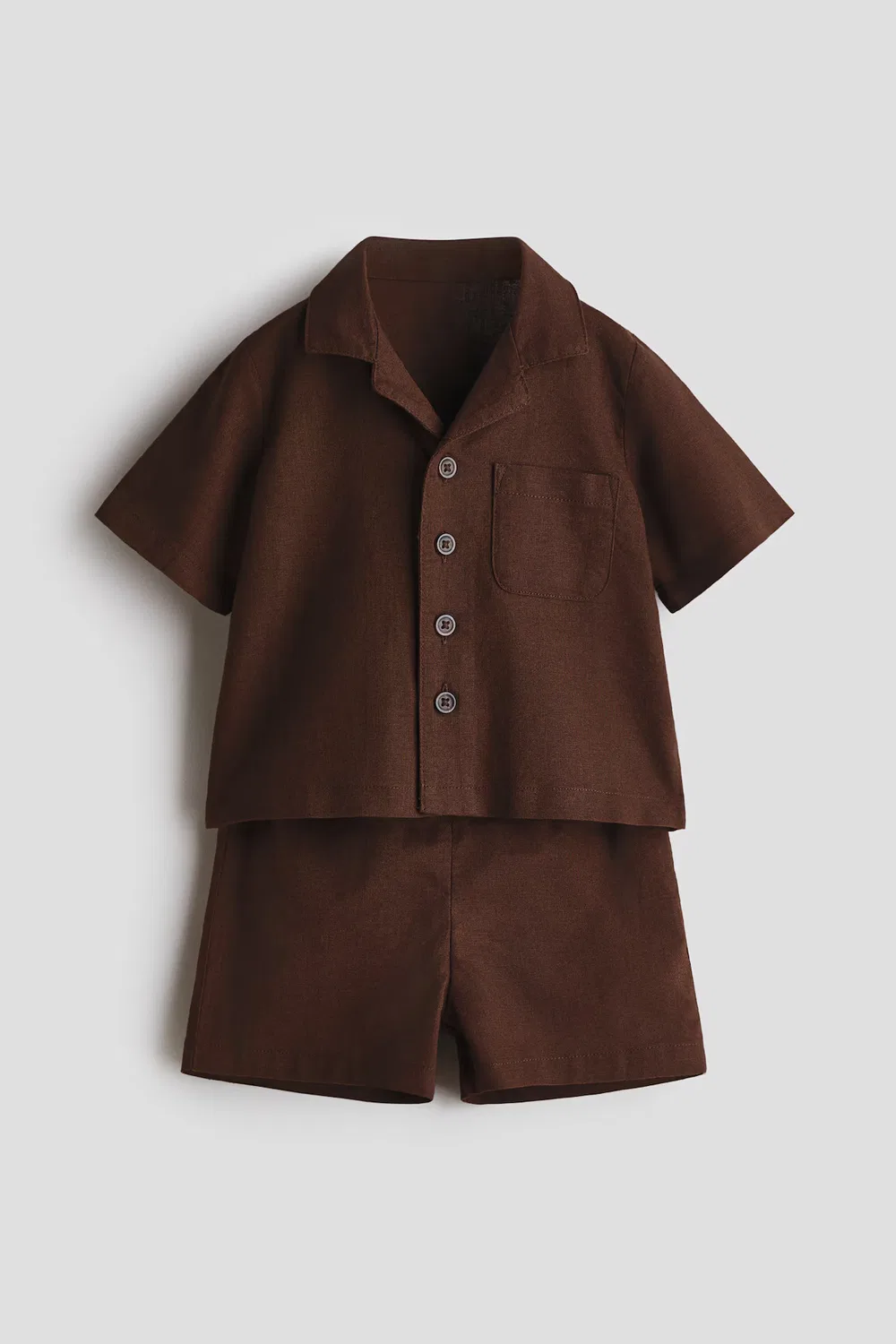 Комплект из 2 предметов, изготовленный из смеси льна H&M, Braun