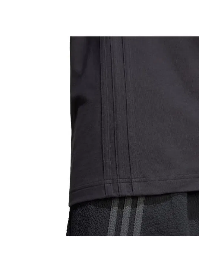 Футболка с V-образным вырезом и вертикальными 3 полосками Adidas Originals, черный — фото 4