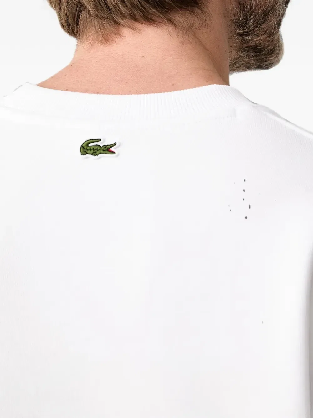 Хлопковый свитшот французского производства Lacoste, белый — фото 4