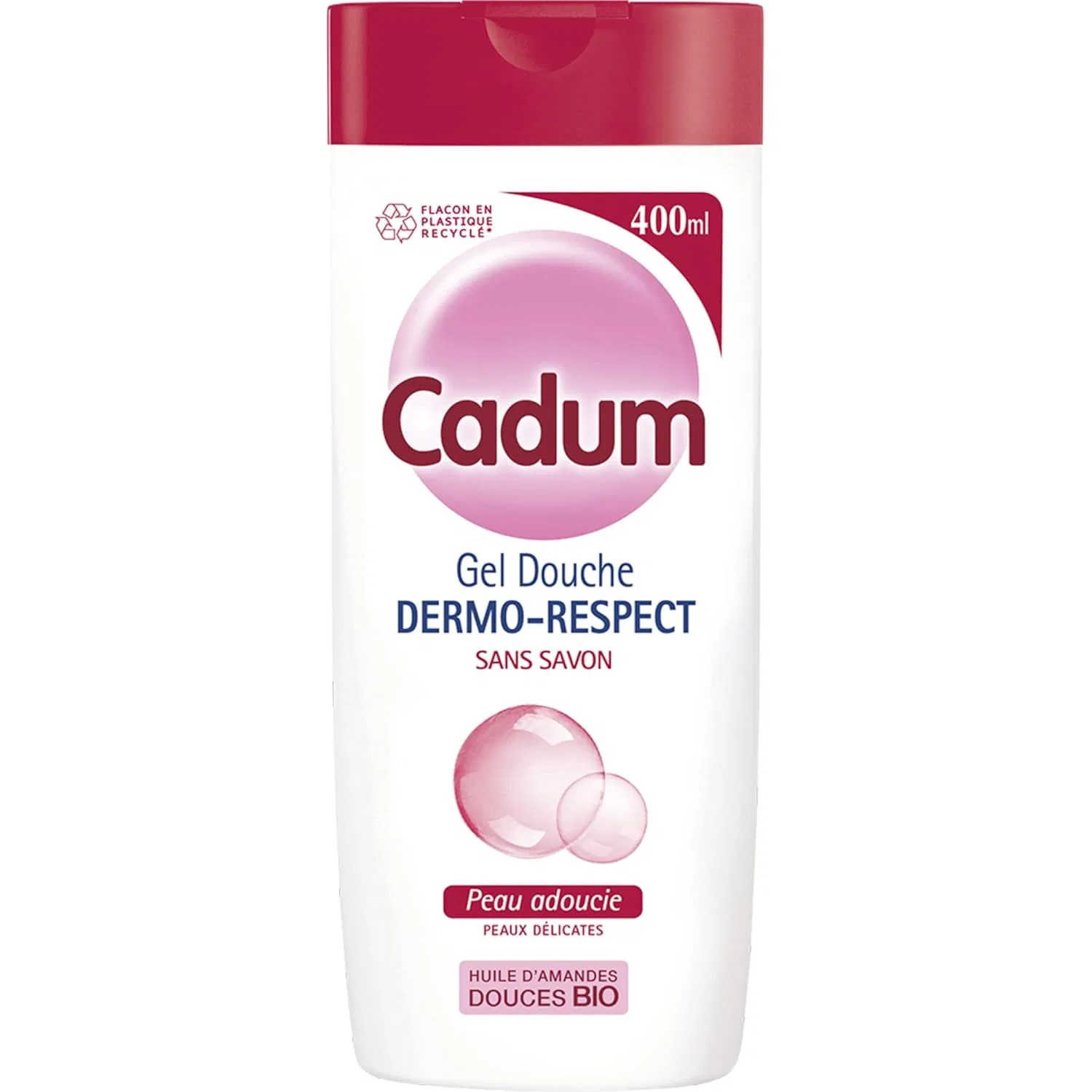 Гель для душа Cadum Dermo-Respect с маслом сладкого миндаля, 400 мл, Rose