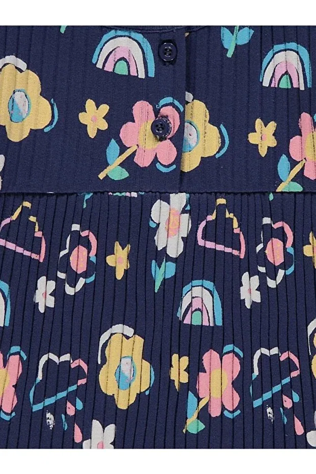 Детское платье для девочек хлопковое Rainbow Corded Dress Çipil, Navy Blue — фото 2