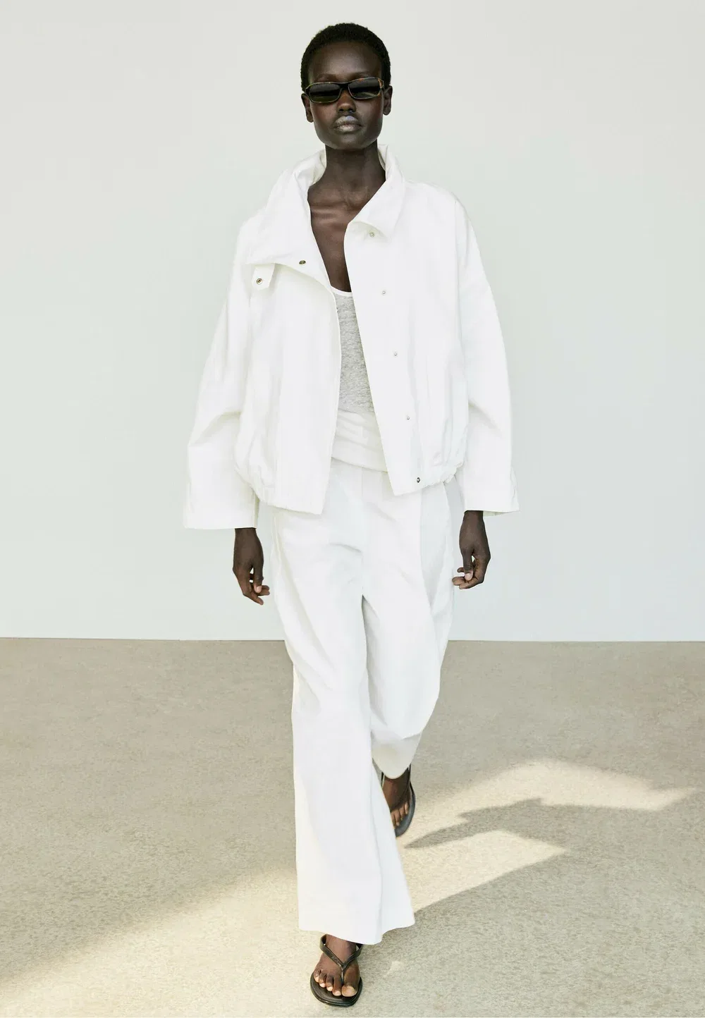Куртка-Бомбер Massimo Dutti, White — фото 2