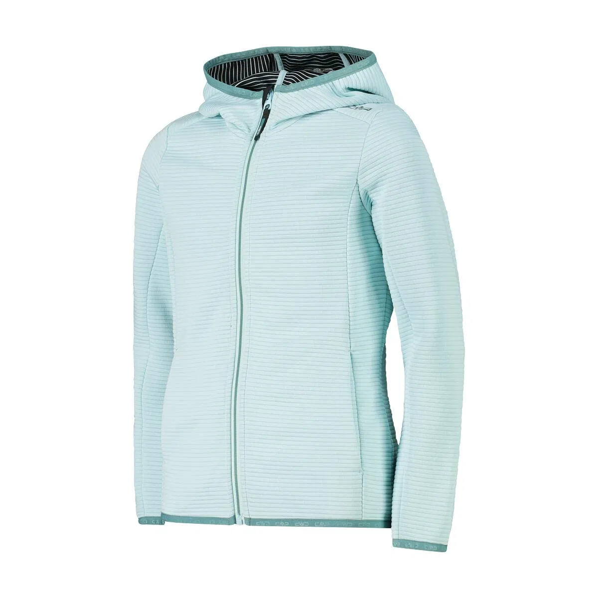 Детская флисовая куртка с капюшоном Kid G Fix Hood Jacket Cmp, Turkisblau Pastellblau Grun — фото 3