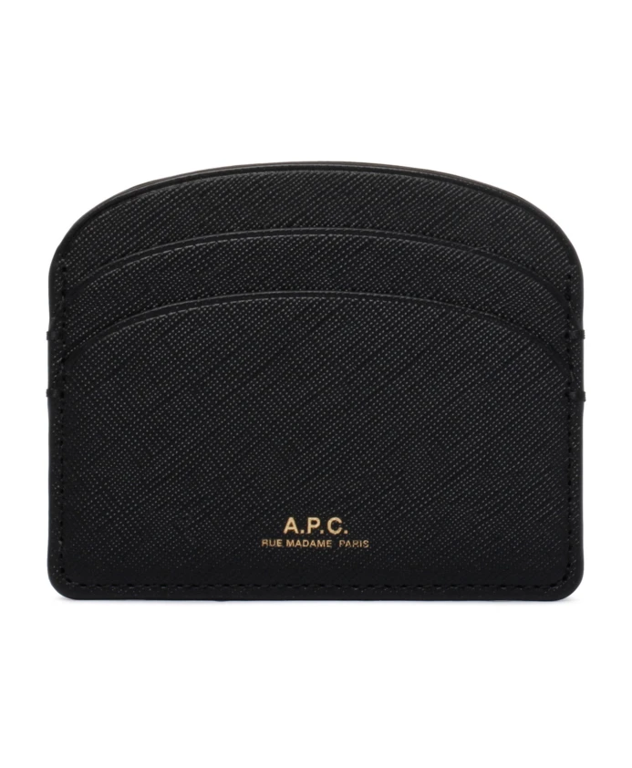 

Черный кошелек-держатель для карт с фольгированным принтом A.P.C., черный