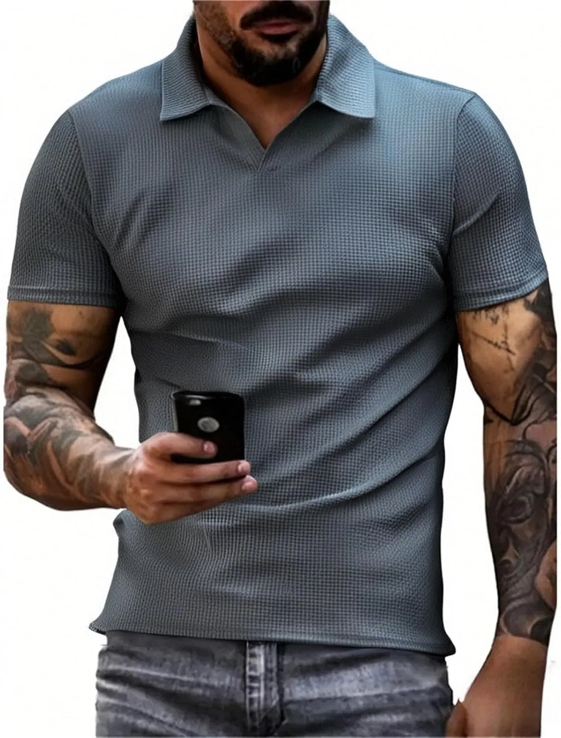 Мужская дышащая футболка Regular Fit Light Gray — фото 3