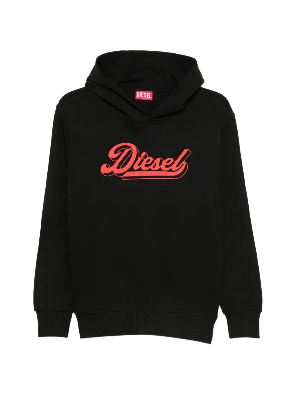 Худи с принтом логипа Diesel Kids, черный
