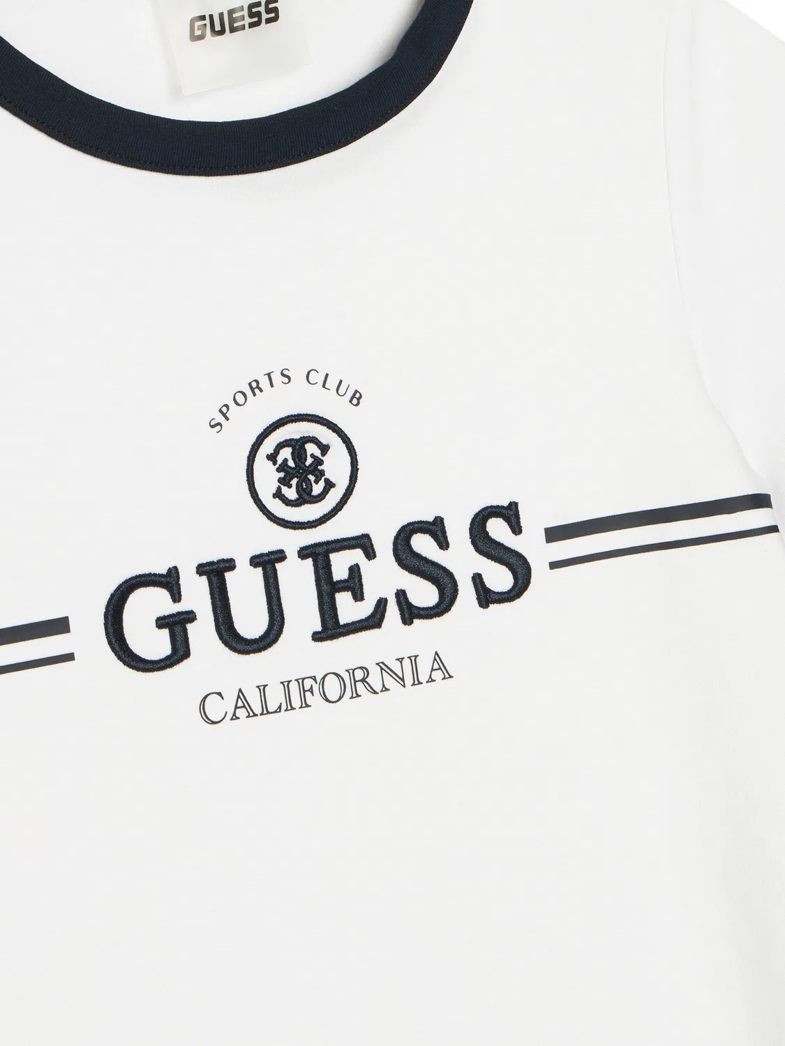 Платье приталенного силуэта на каждый день для девочки Guess, белый — фото 3