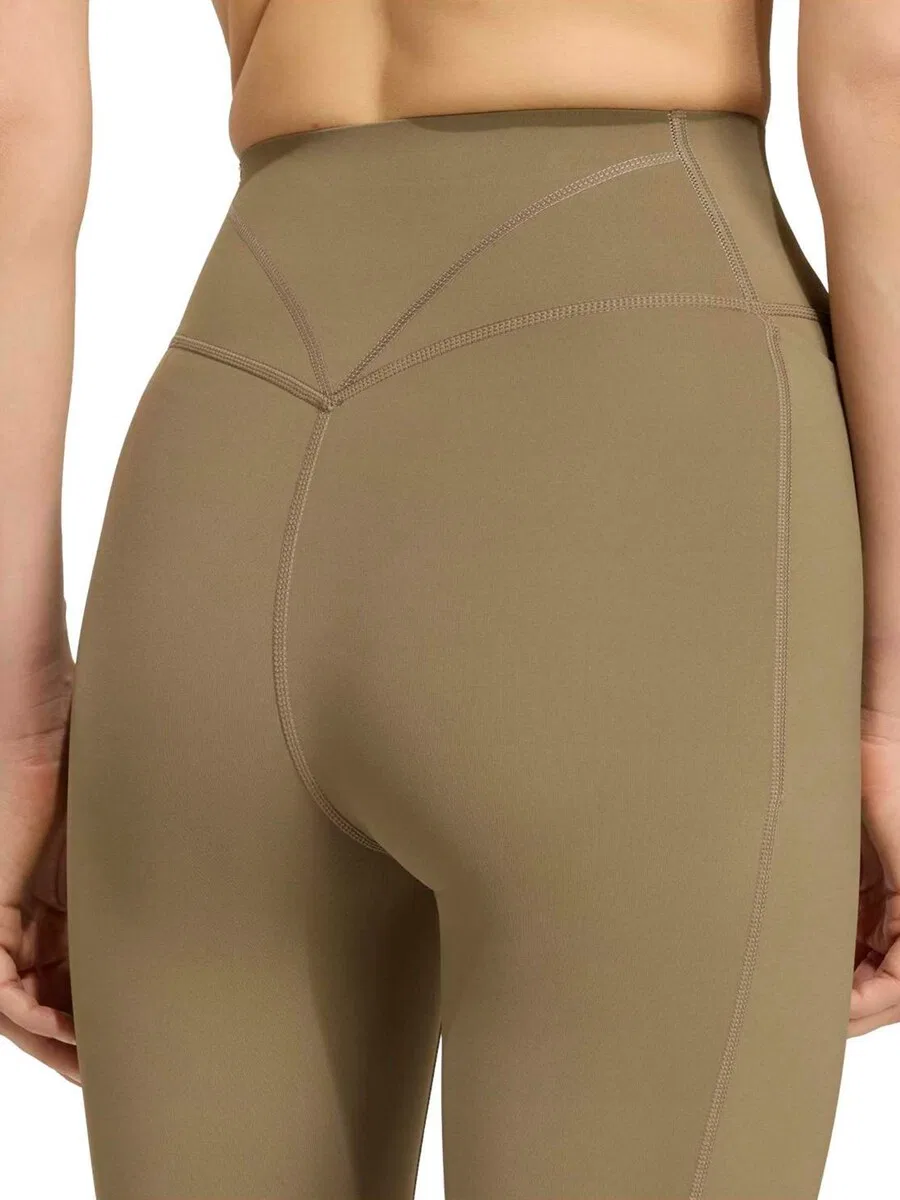 Спортивные брюки-скинни ADIDAS PERFORMANCE 'Optime Contour Workout Full Length' цвета хаки — фото 3