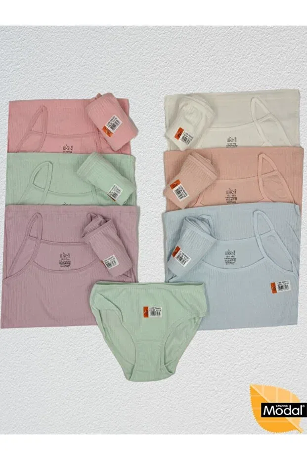 Детский комплект трусиков для девочек с длинным рукавом Ilke, Pastel Color