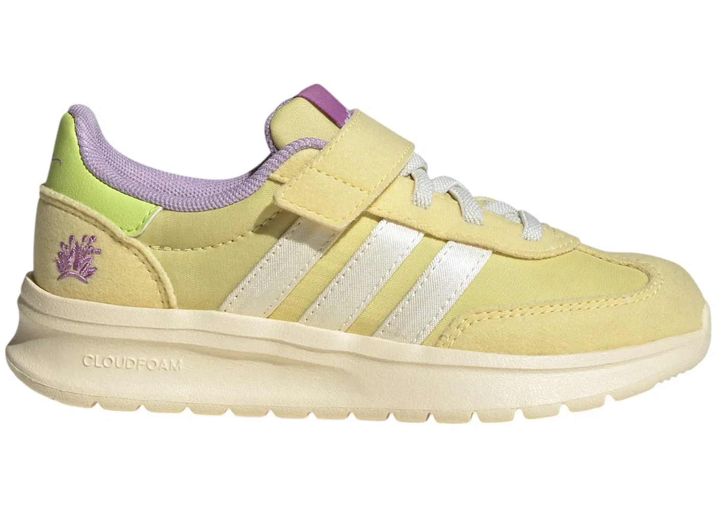 Детские кроссовки Lifestyle с принтом Adidas Run 70s 2.0 Disney Tiana Adidas, Powder Yellow Cream White Powder Plum
