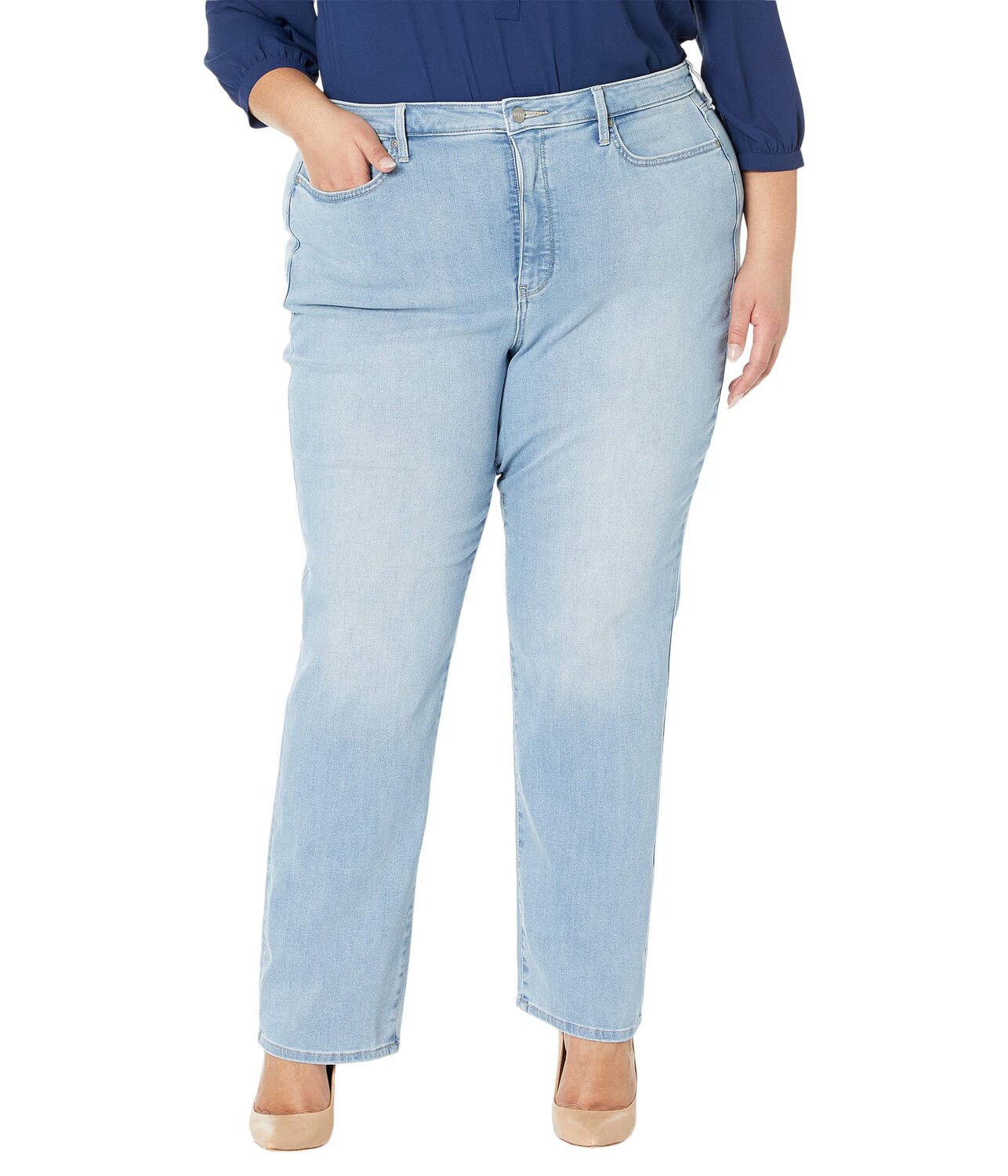 

Джинсы NYDJ Plus Size, Plus Size Relaxed Straight in Northstar