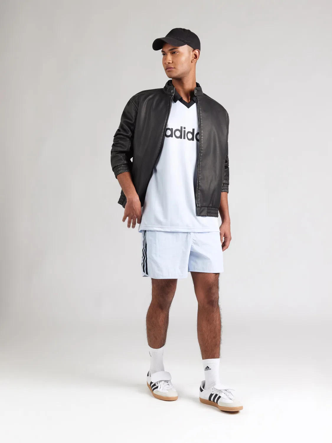 Футболка Adidas Originals Archive пастельно-голубого цвета — фото 4