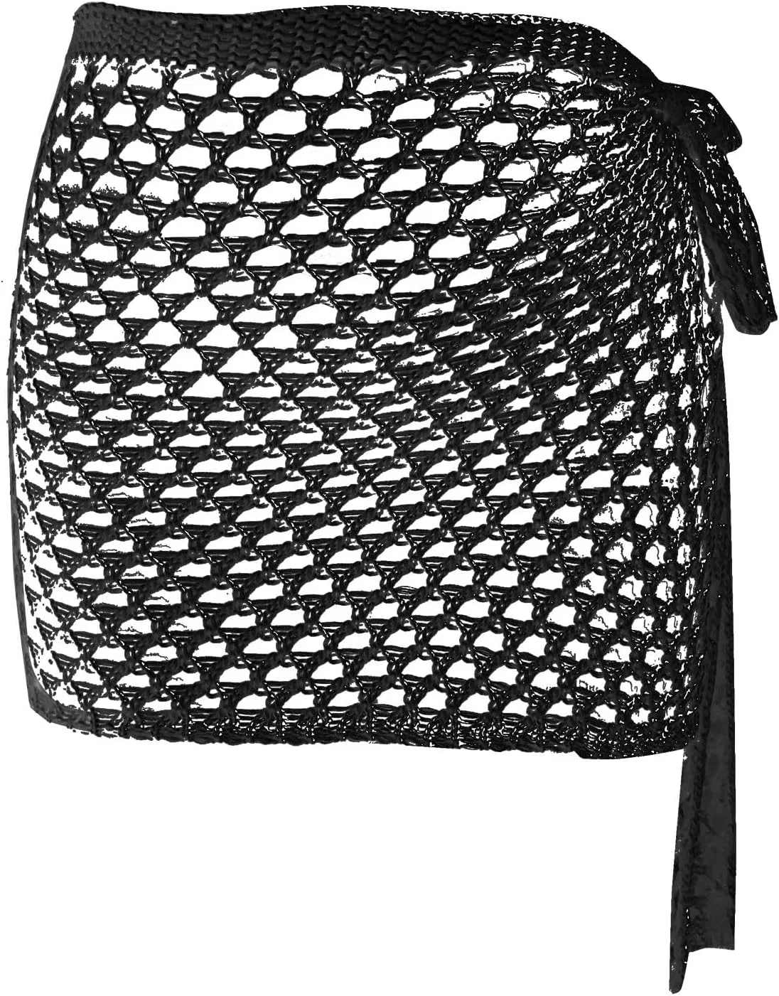 Женская ажурная мини-юбка fishnet купальника Black