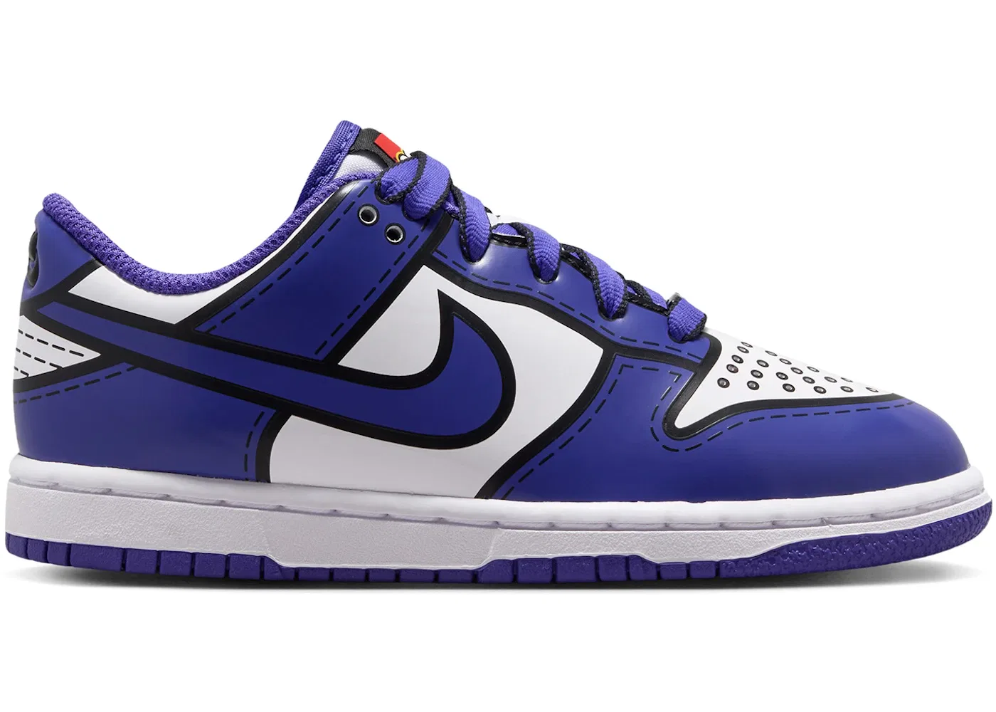 Детские кроссовки Nike Dunk Low LEGO White Bright Concord (PS), White/Bright Concord/Rush Red/Tour Yellow/Black