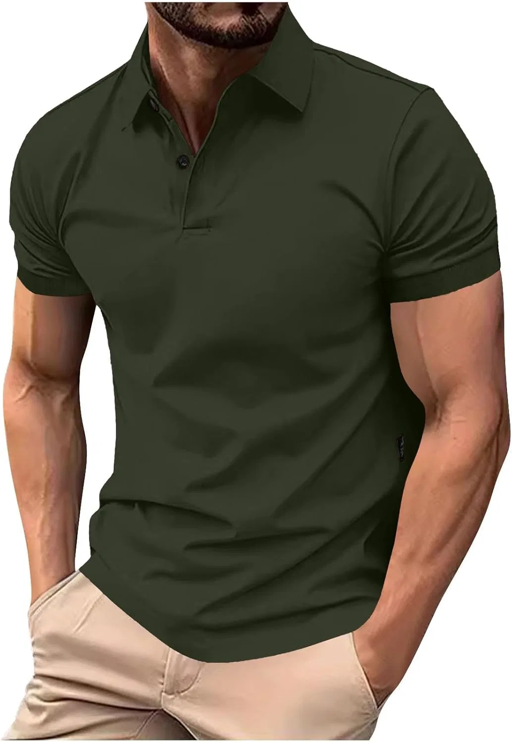 Мужская повседневная футболка поло Regular Fit, Army Green
