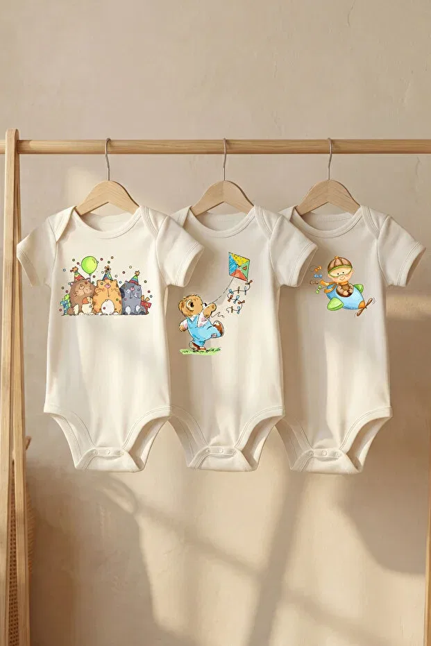 Детское боди с коротким рукавом Fun Animals Liljoy, Fun Animals