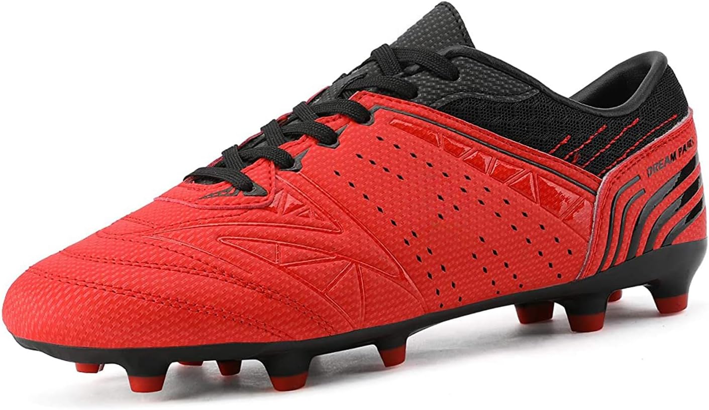 

Мужские спортивные легкие футбольные кроссовки DREAM PAIRS с шнуровкой для улицы, красный/черный