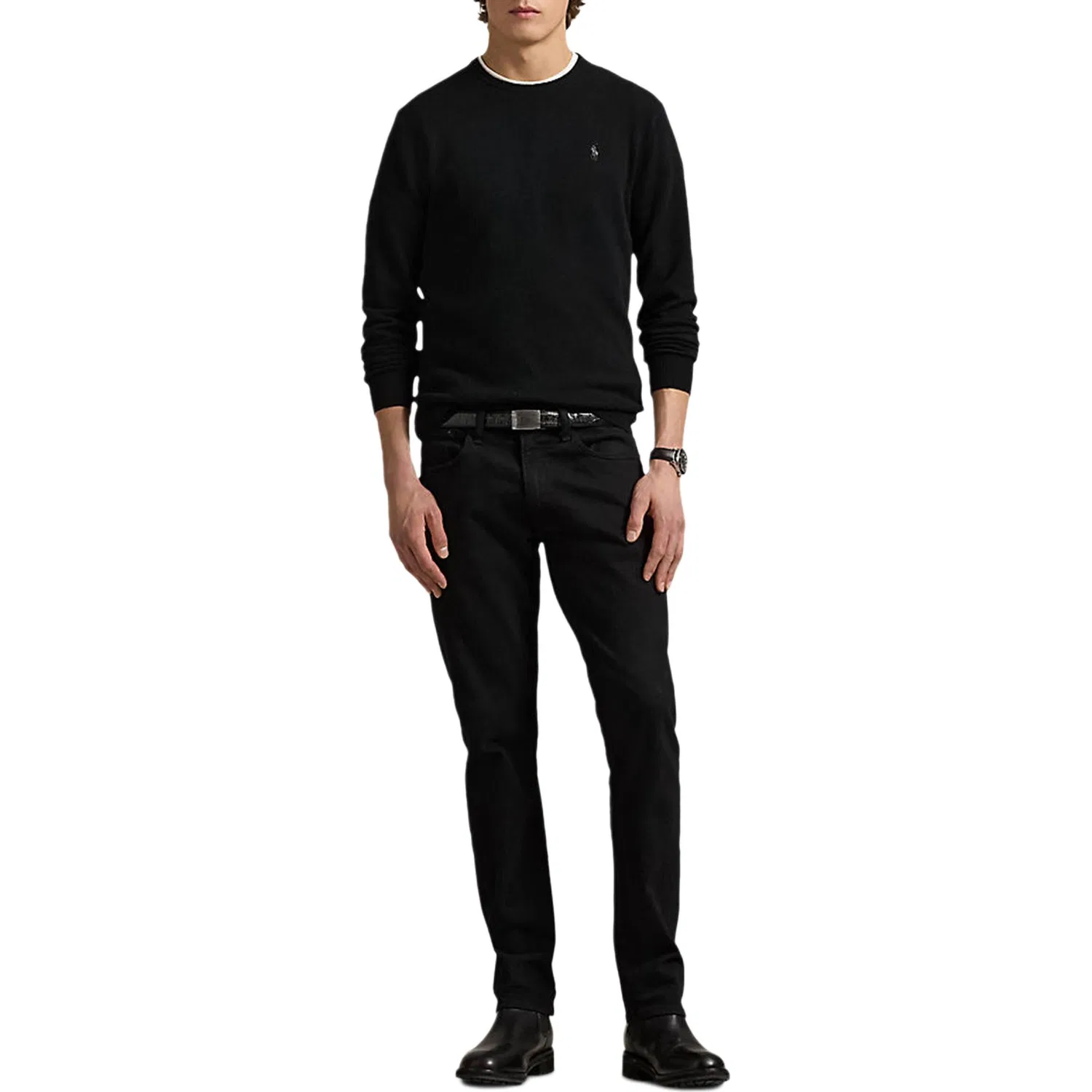 Мужской джемпер Polo Ralph Lauren с вышитым логотипом, Polo Black — фото 2