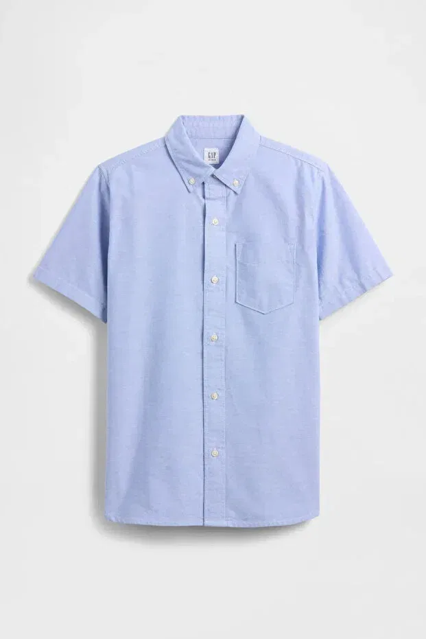 Детская рубашка для мальчиков хлопковая Oxford Blue Shirt Gap, Blue