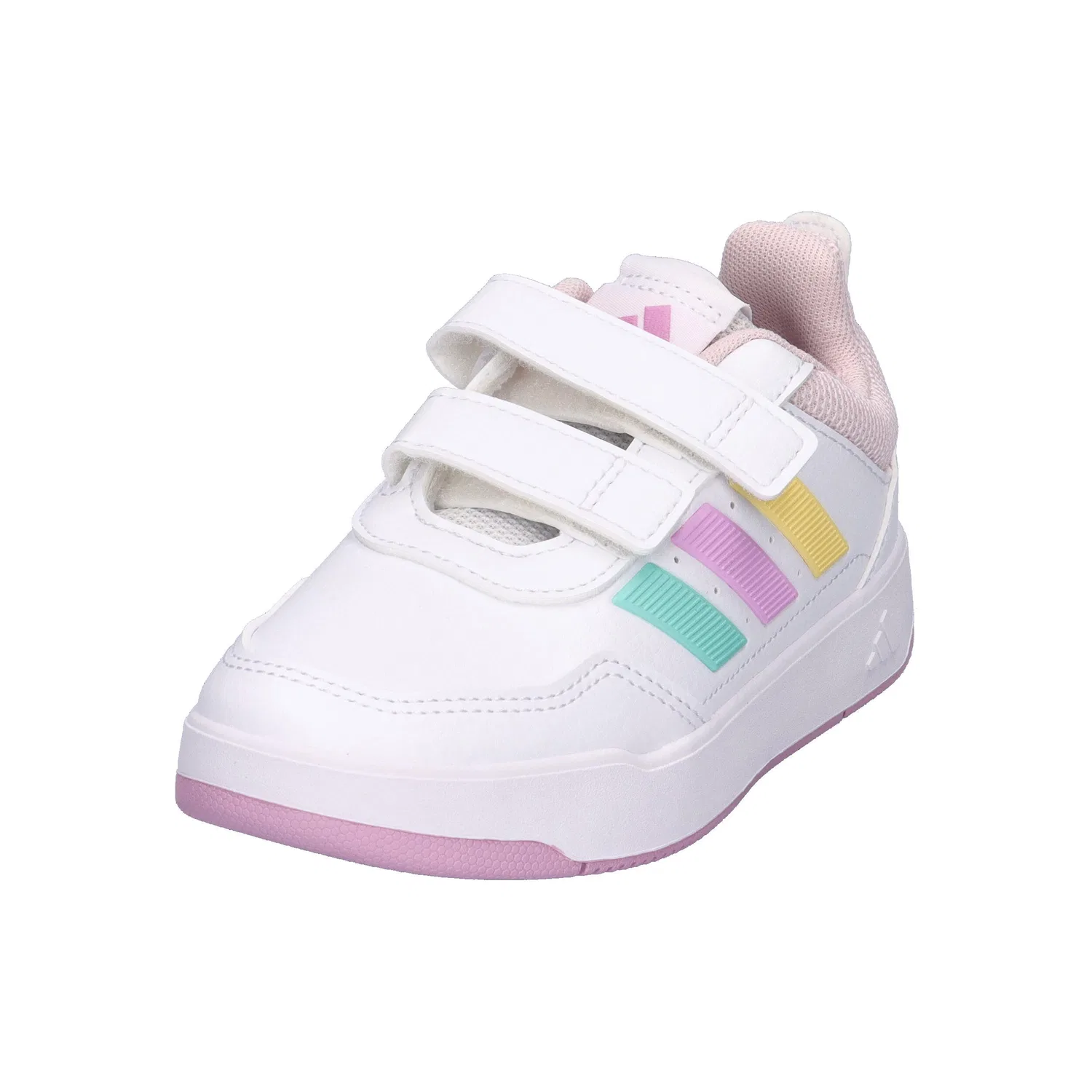 Детские кроссовки с липучками Tensaur Sport 3.0 CF K Adidas, Weiss Konigliches Lila Magentapink — фото 4