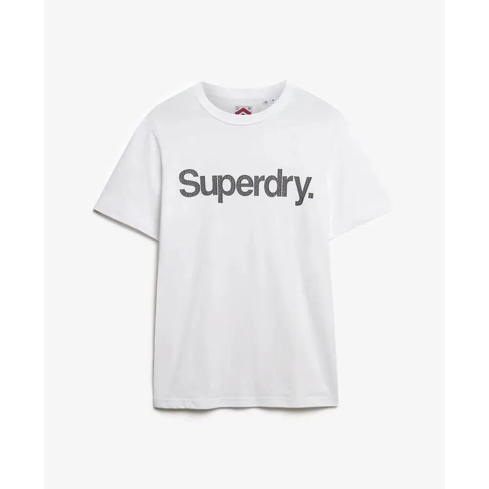 Мужская футболка с принтом Core Logo Superdry, Weiß