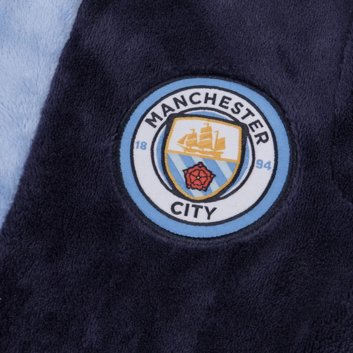 Детский халат из флиса с капюшоном Manchester City Fc, Navy — фото 3
