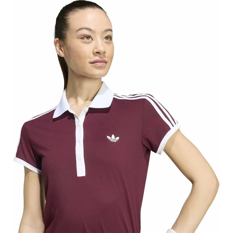 Женское поло с длинным рукавом adidas Classıcs Polo KY8891, Бордовый — фото 4