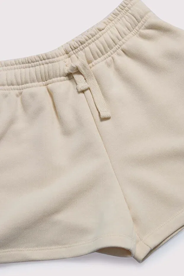 Детские шорты для девочек хлопковые Basics Babokah, Cream — фото 3