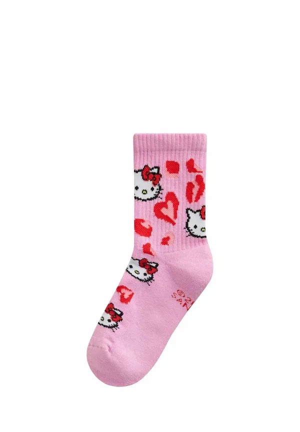 Носки 3 пары Hello Kitty Next pink, red and white, белый/красный/розовый — фото 4