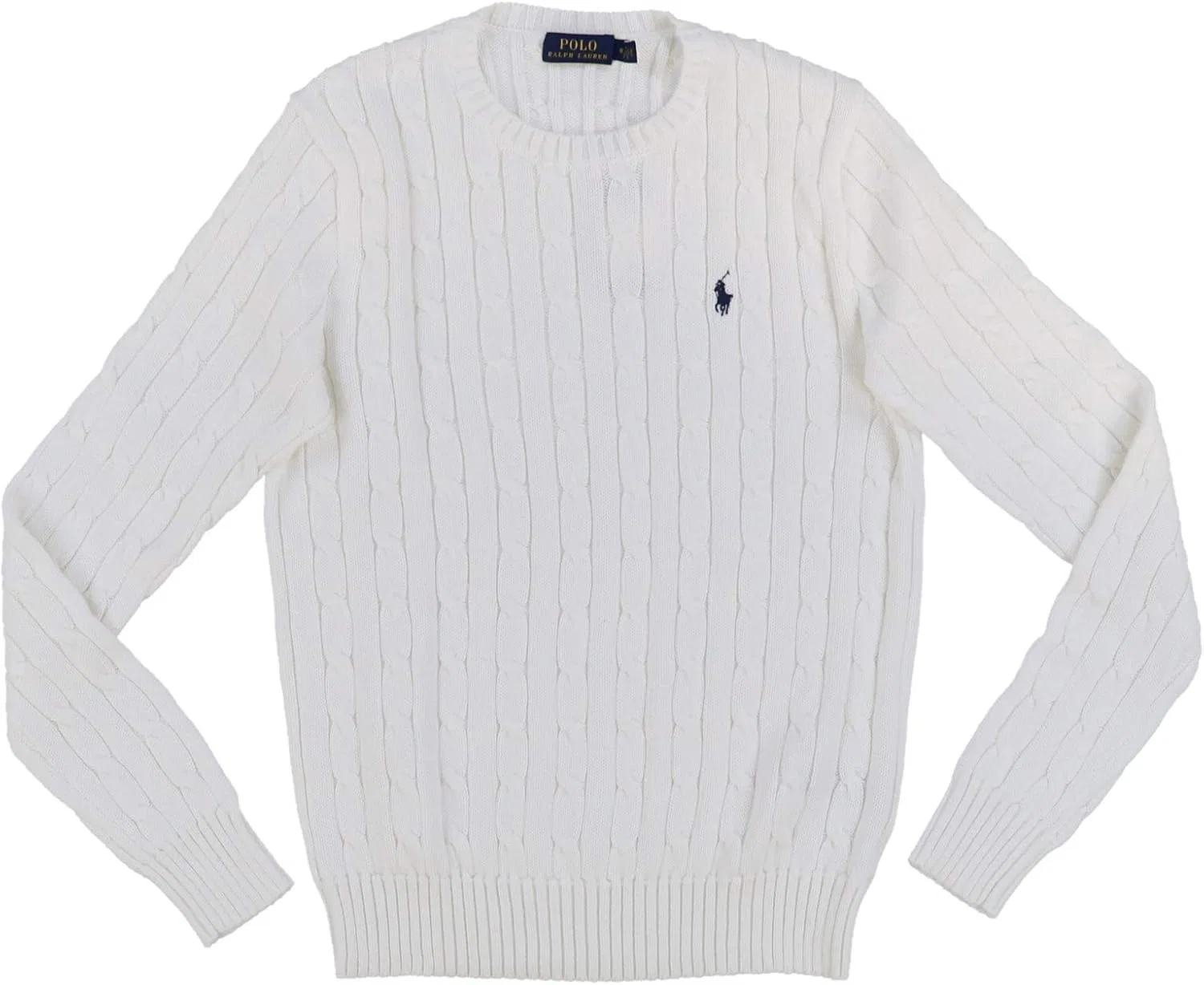 Женский пуловер с косами Polo Ralph Lauren, белый