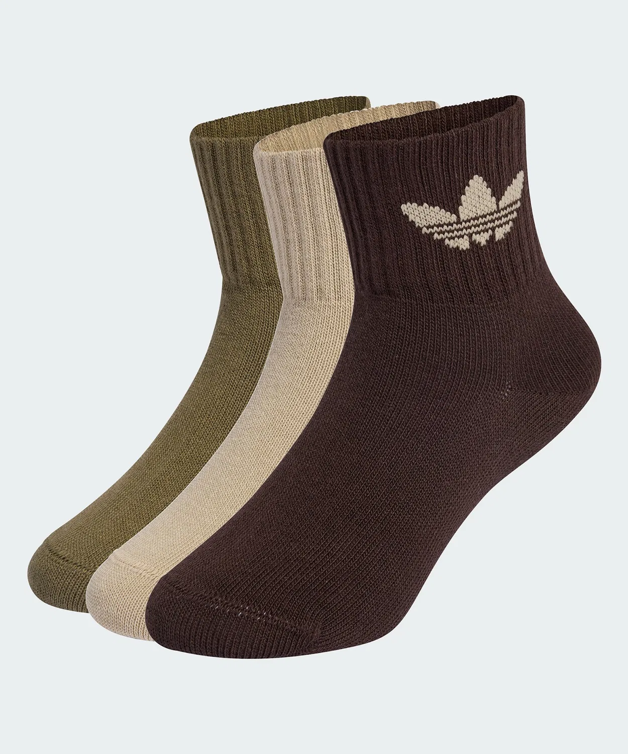 Детские носки-гольфы 3 пары с логотипом Trefoil Adidas Originals, Green