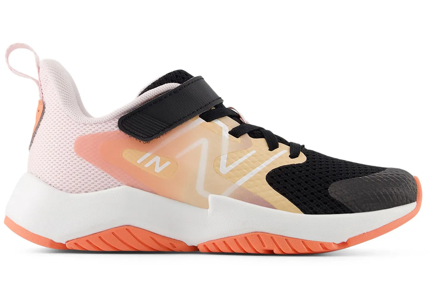 Детские кроссовки для активного отдыха New Balance Rave Run v2 Bungee Lace, Black/Flare/Rose Sugar