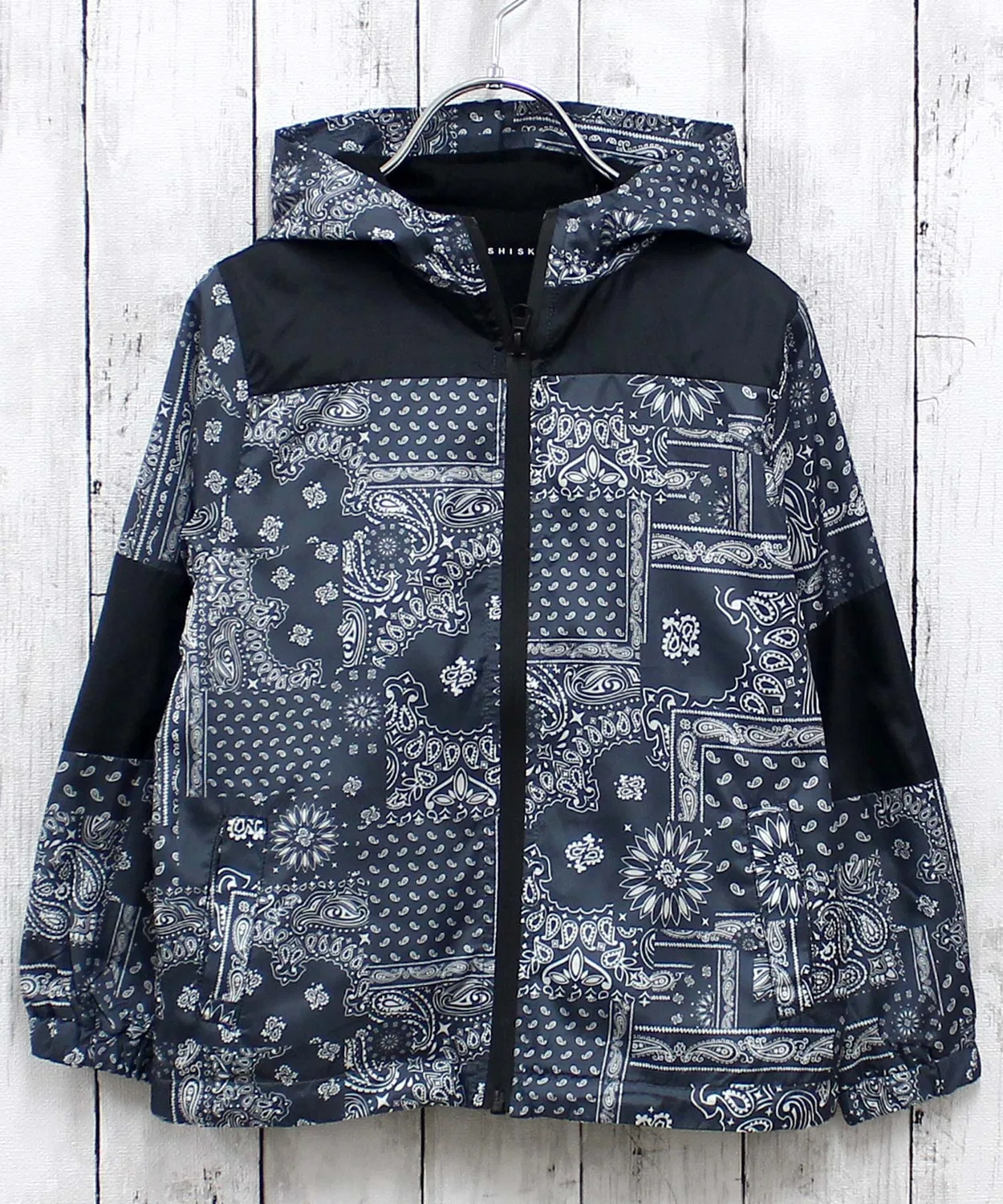 Детская куртка-парка с принтом пейсли, модель 943-04 ZI-ON, Charcoal Grey — фото 2