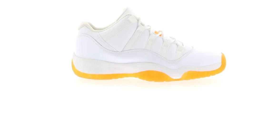 Детские кроссовки для мальчиков и девочек с низким верхом Jordan 11 Retro Low Citrus Jordan, White/White-Citrus