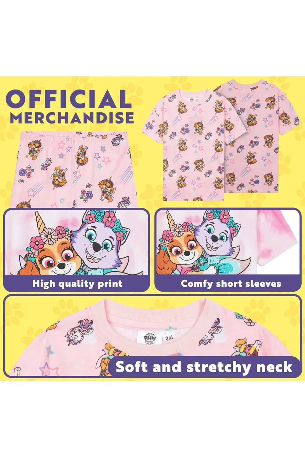 Детский комплект пижамы с коротким рукавом Paw Patrol, Multi — фото 4
