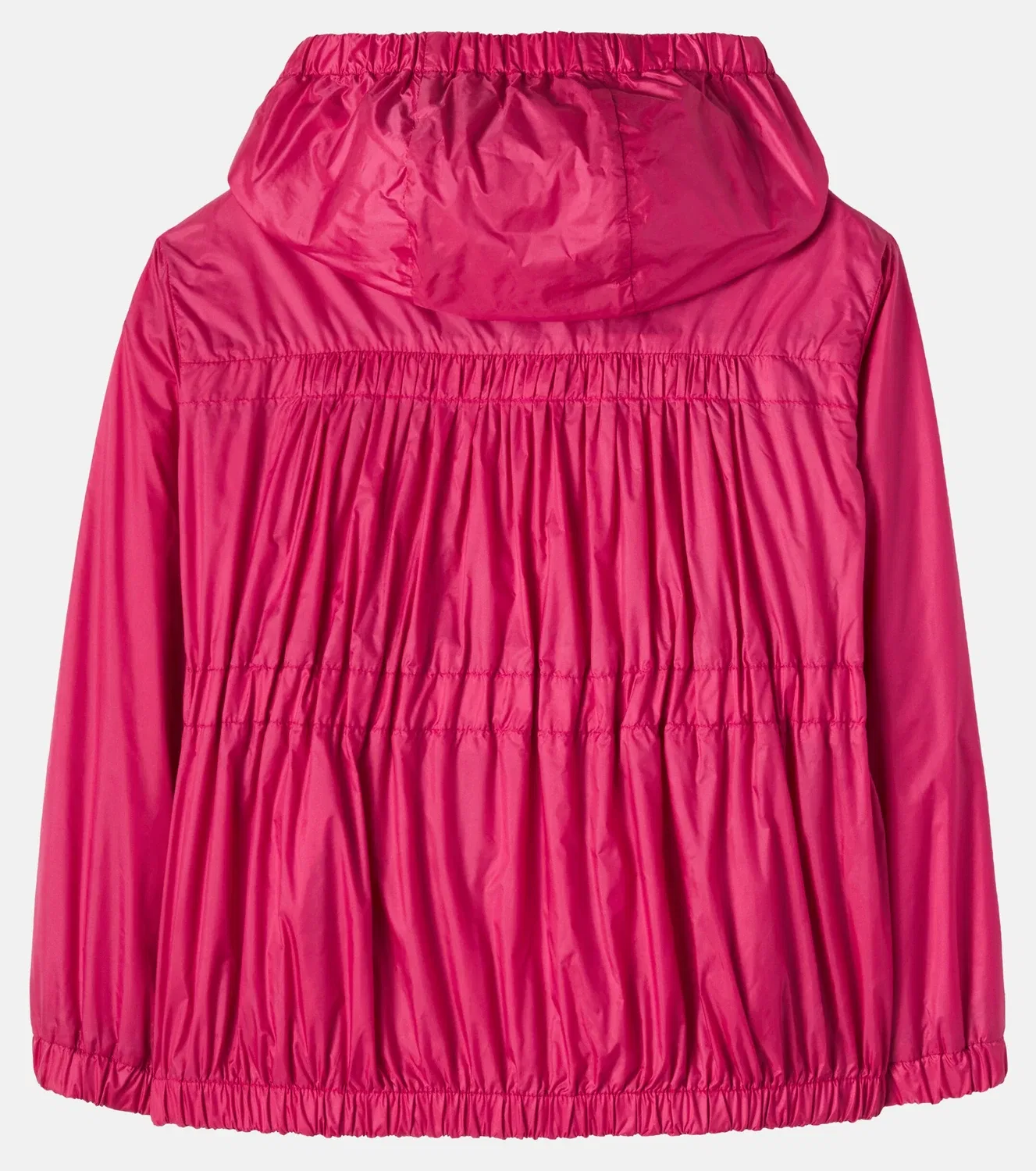 Легкая куртка с присборенным капюшоном Moncler Enfant, розовый — фото 2