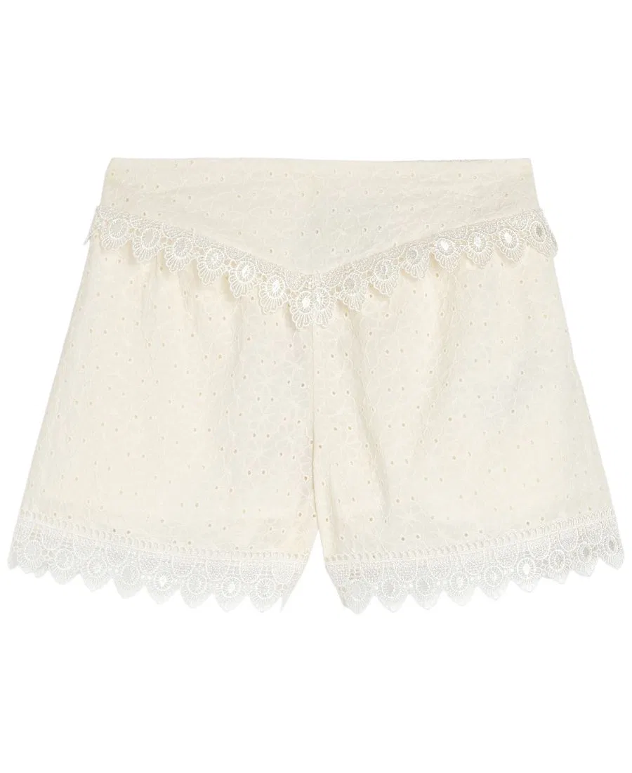 Шорты с кружевной отделкой SCOTCH & SODA, Natural