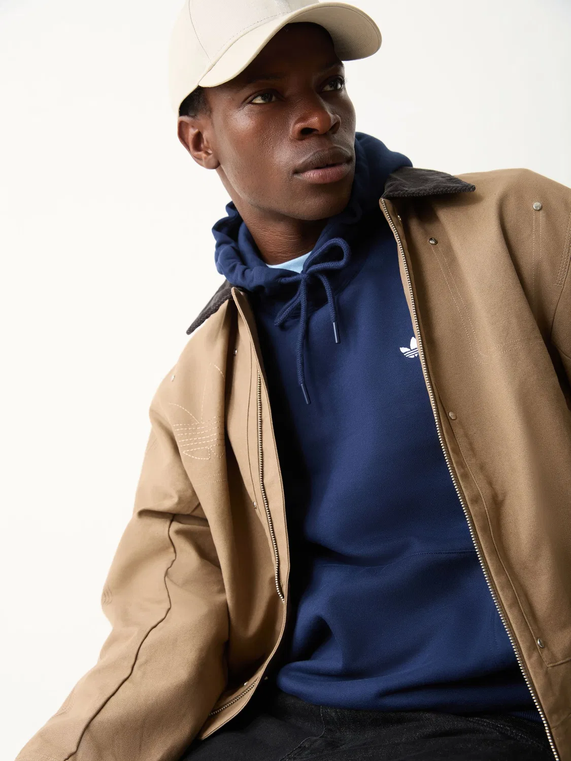 Худи adidas Originals Essentials с капюшоном, синее — фото 2