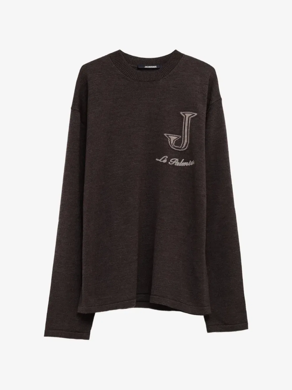 Свитер Herisson с вышивкой JACQUEMUS, коричневый