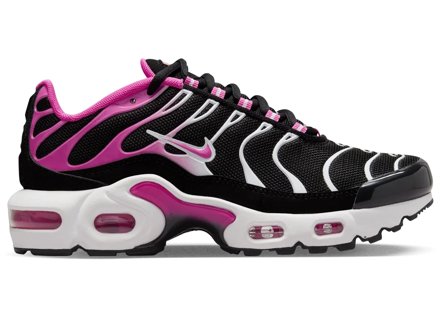 Детские кроссовки lifestyle с технологией Air Max Nike Air Max Plus, Black/White/Laser Fuchsia