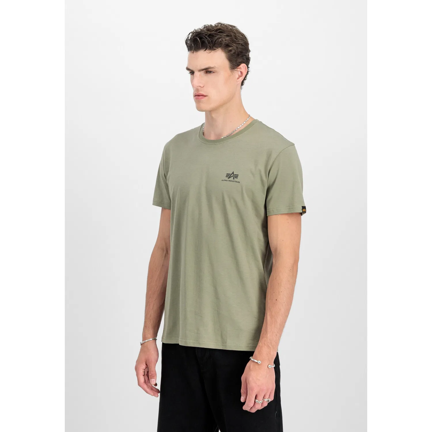 Детская футболка с логотипом Alpha Industries, Olive