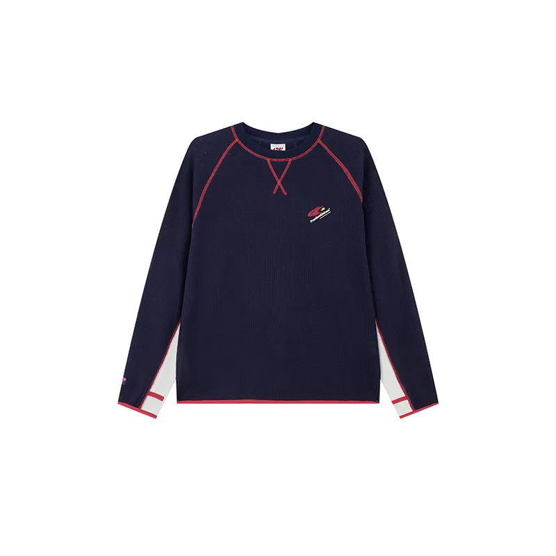 Детская футболка с круглым вырезом F426, Navy Blue & White