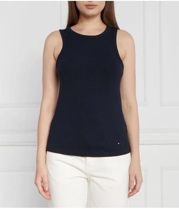 Женский топ с воротником-хомутом Tommy Hilfiger, Blu Marino