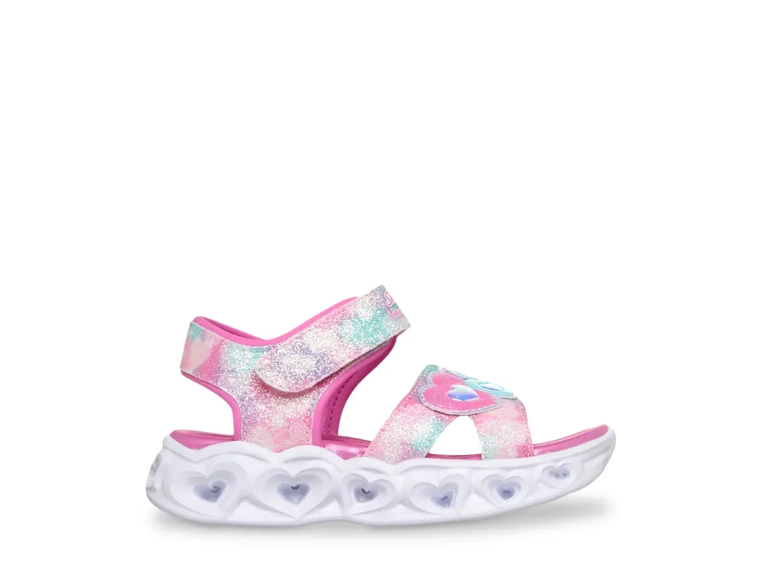 Сандалии с подсветкой Heart Beam, Skechers, розовый — фото 4