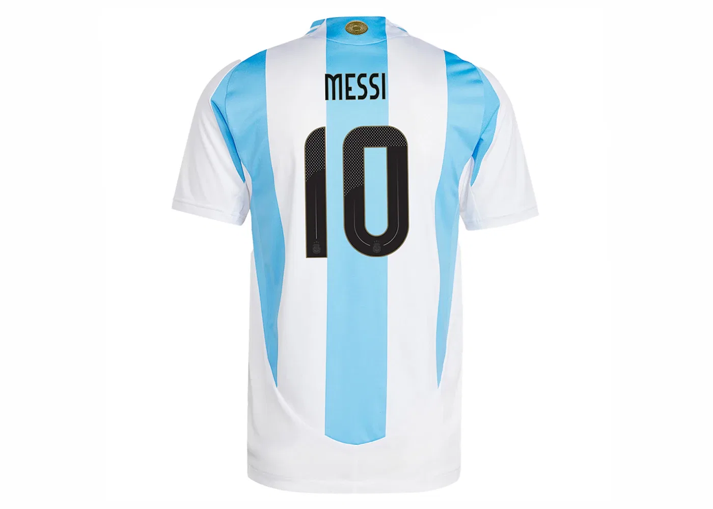 Мужская футболка с длинным рукавом Argentina 2024 Home Authentic Messi Jersey Adidas, White/Blue Burst — фото 2