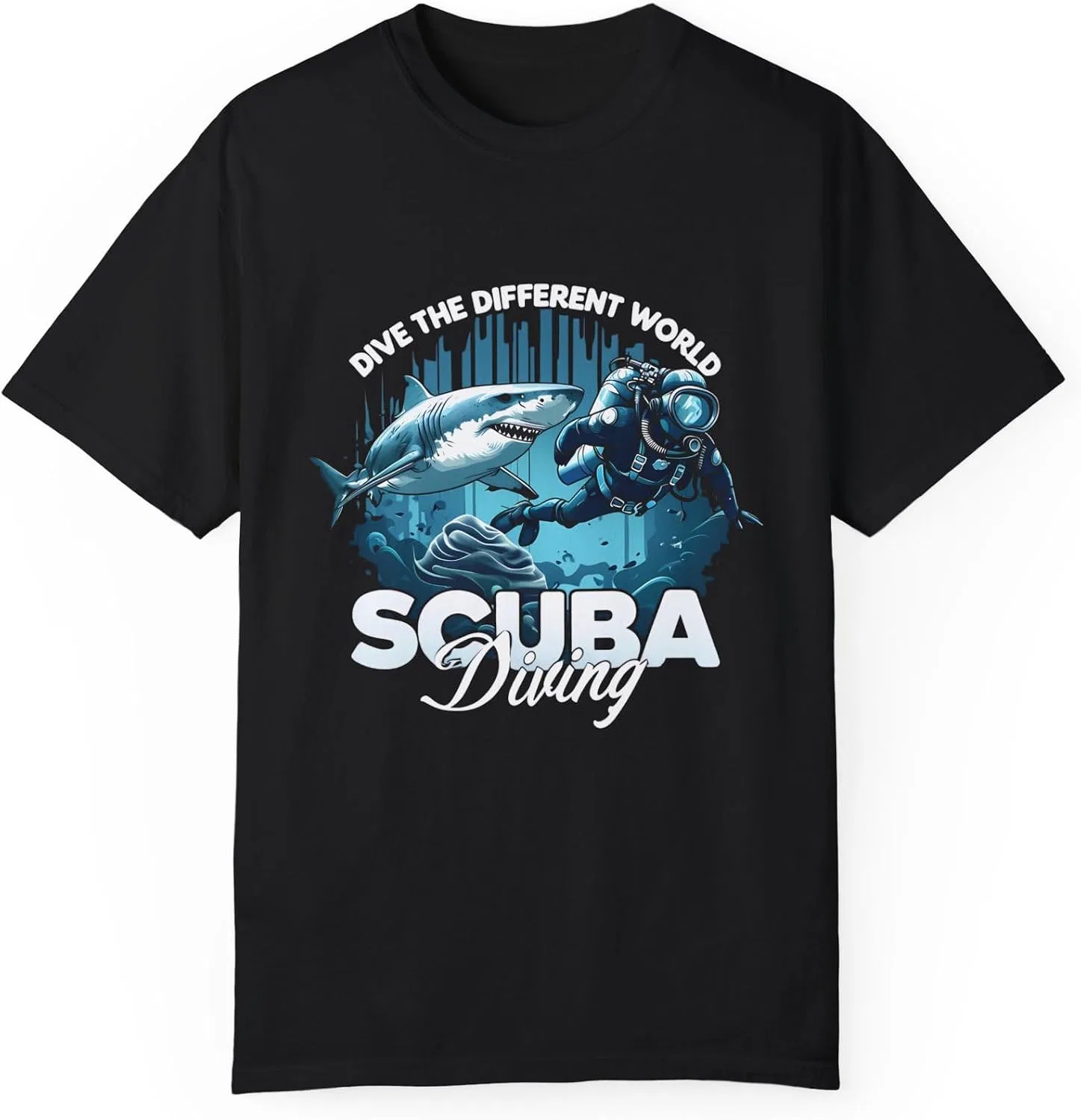 Футболка с принтом для дайвинга Unisex, Black