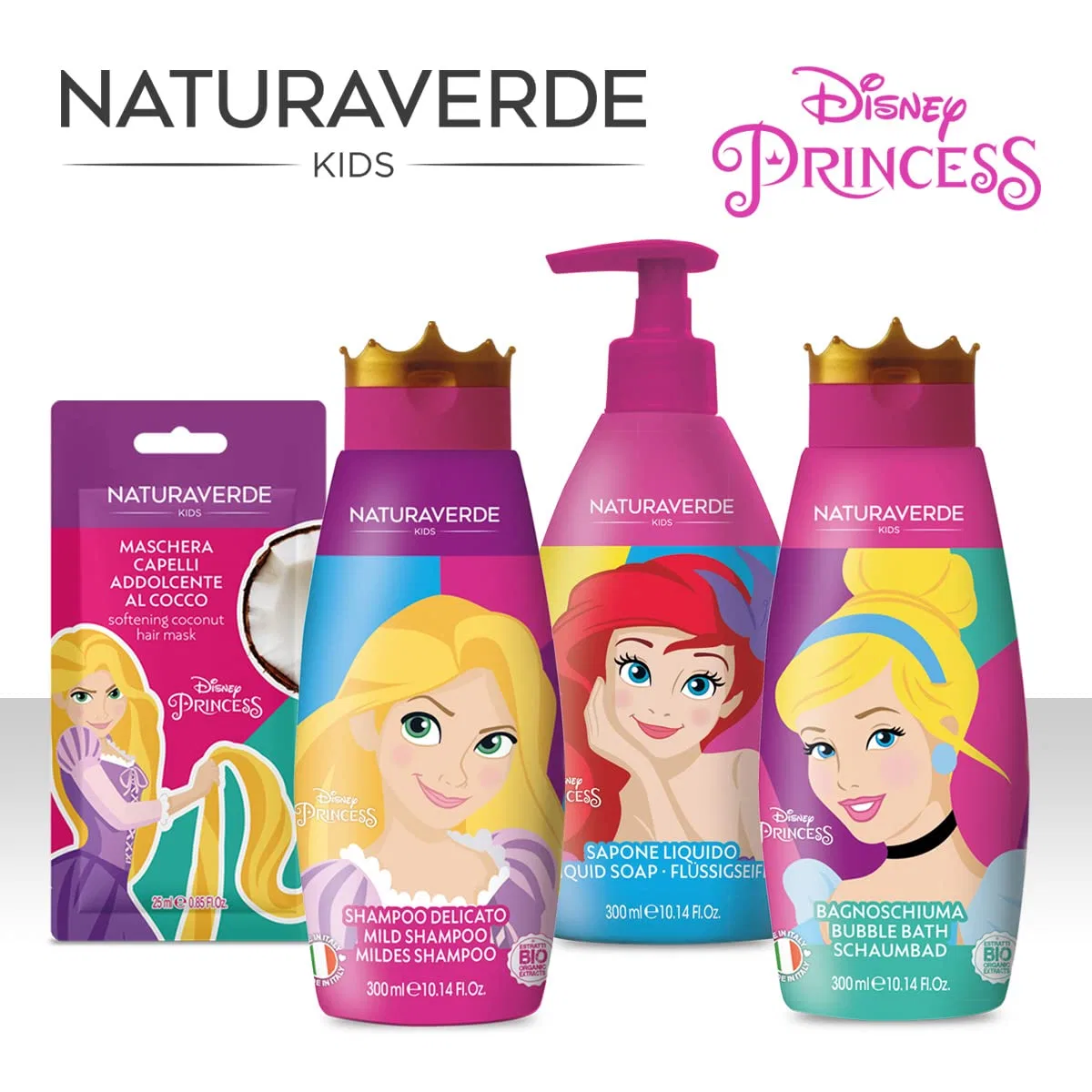 Жидкое мыло для рук Naturaverde Kids Disney Princess, 300 мл — фото 4