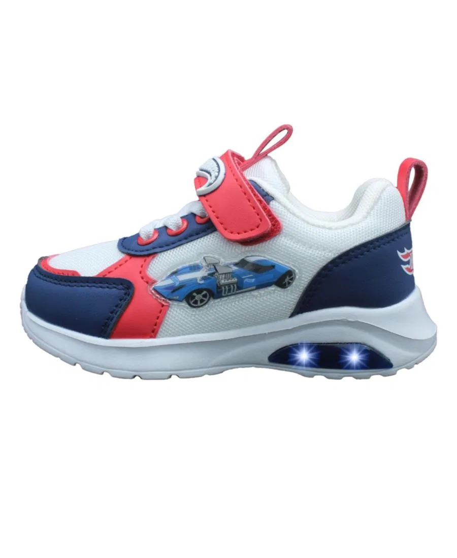 Детские кроссовки со светящейся подошвой Hot Wheels, Blue & Red — фото 4