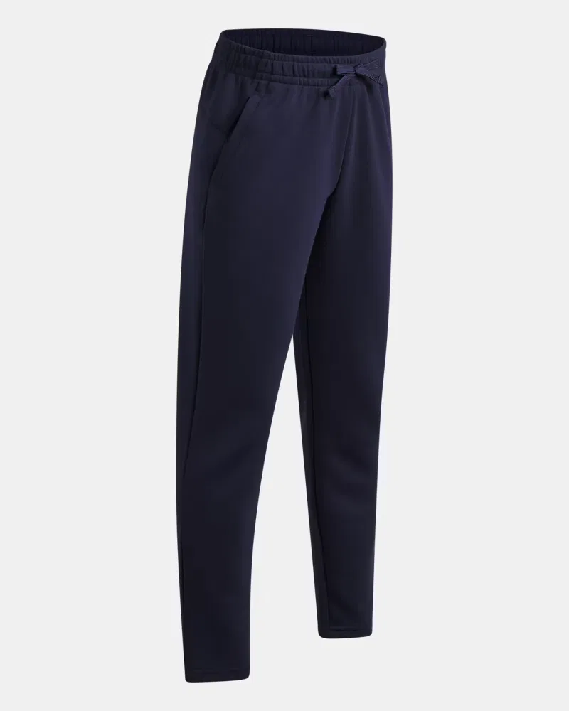 Брюки утепленные с длиной по внутреннему шву 66 см UA Flex Fleece Tapered UnderArmour, Midnight Navy/White — фото 3