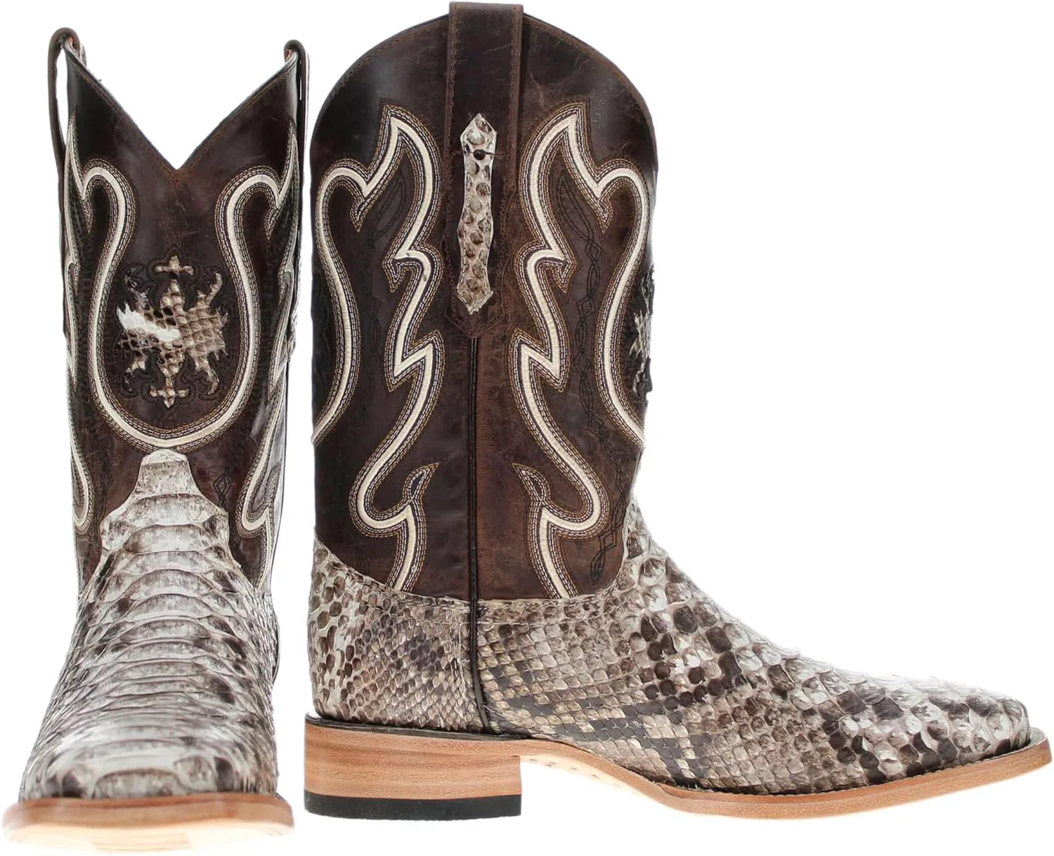 

Мужские ковбойские сапоги Vaccari Crockett из натурального питона с квадратным носком